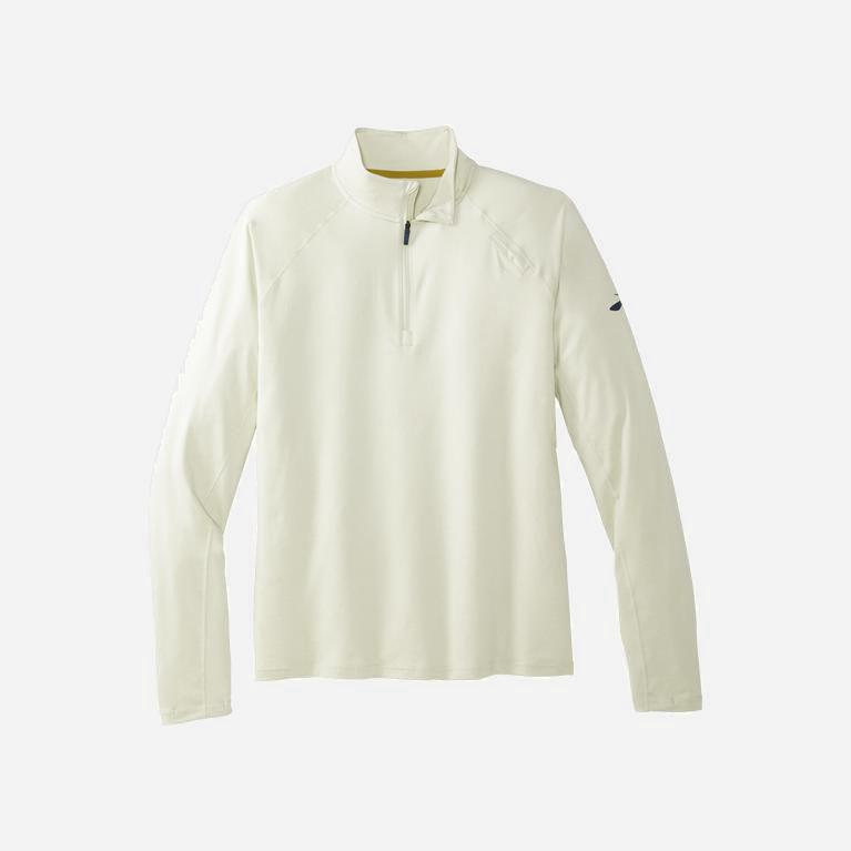 Brooks Dash 1/2 Zip Jaquetas De Corrida Homem Branco (34128XKNG)